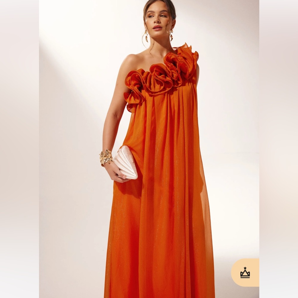 Sunfere Hedda One Shoulder Floral Maxi Dress - Formal Dress - NWT
